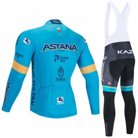 Completo Maglia ML + Pantaloncino con bretelle ML 2020 Astana Pro Team N001
